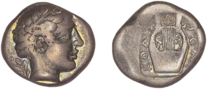 Colophon Milne 1941 Period II, drachms and obols, реверс, bm