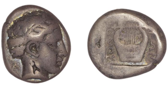 Colophon Milne 1941 Period II, drachms and obols, реверс, bm