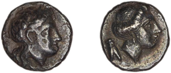 Mytilene Babelon 1910 2237-8, реверс, bm