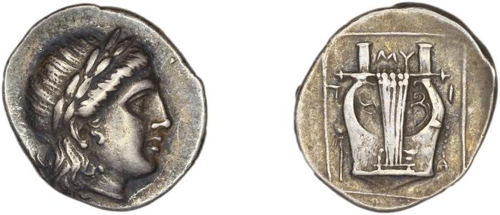 Mytilene Babelon 1910 2243-50, реверс, bm