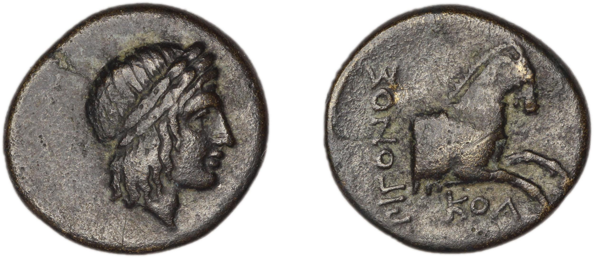 Colophon Kinns 1980 Period I.2, AE 9, аверс, bm