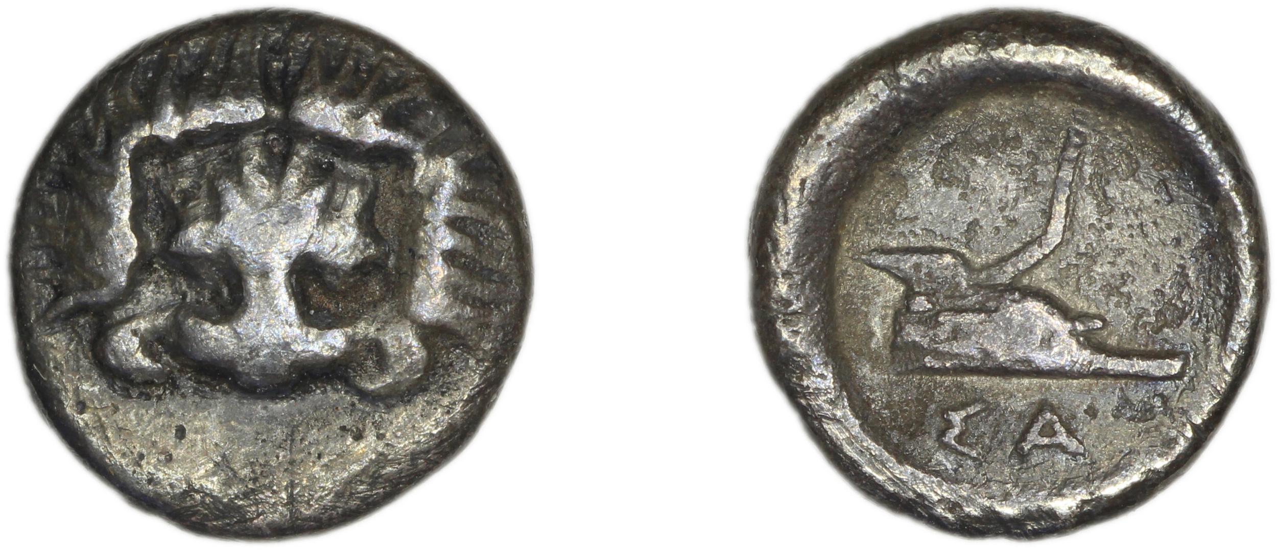 Samos Barron 1966 Class X diobols, аверс, bm
