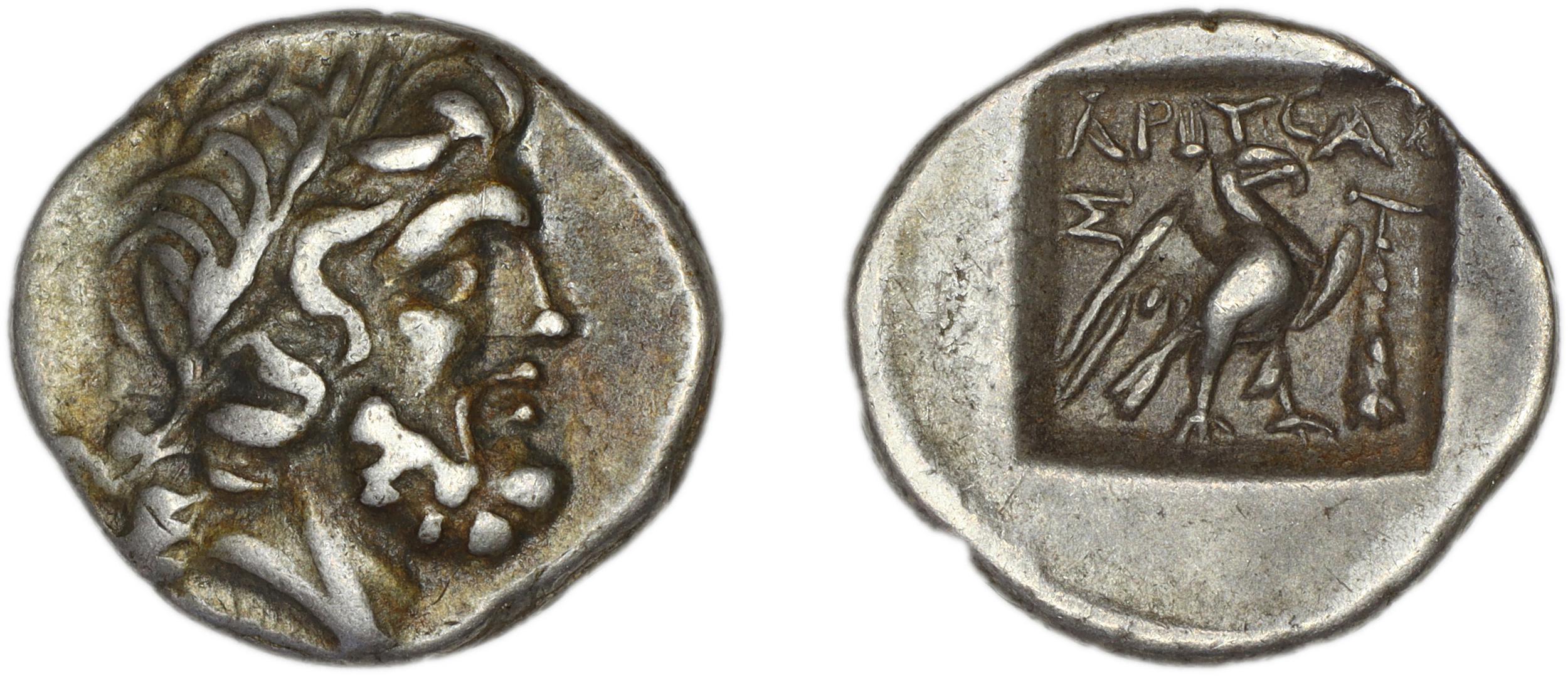 Stratoniceia Meadows 2002 Group 2 hemidrachm, аверс, bm