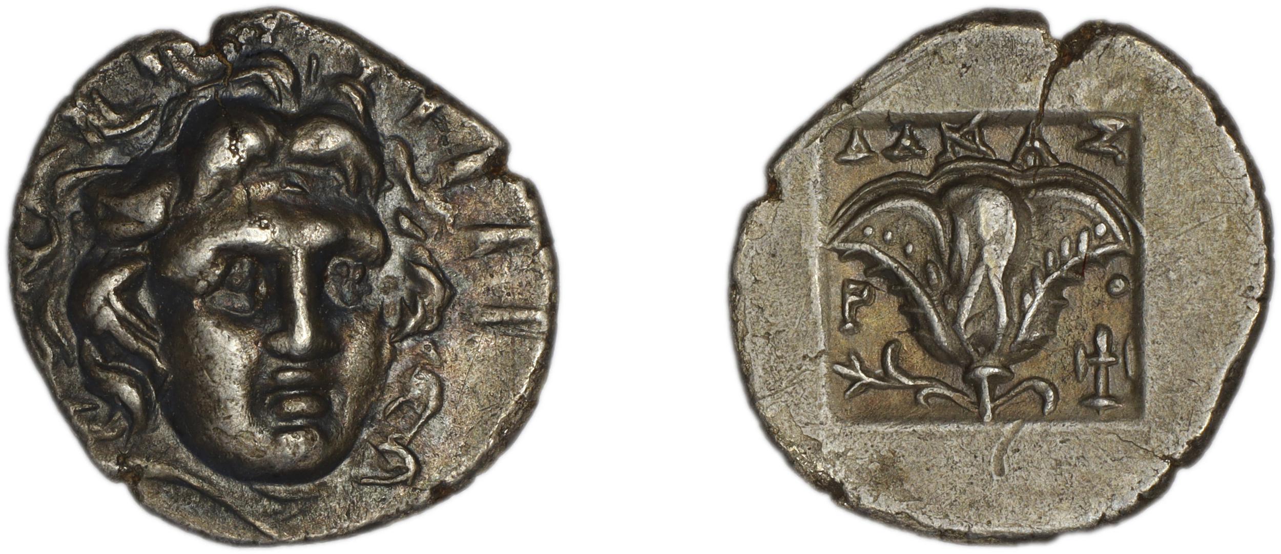 Rhodes Jenkins 1989 Group D hemidrachms, аверс, bm