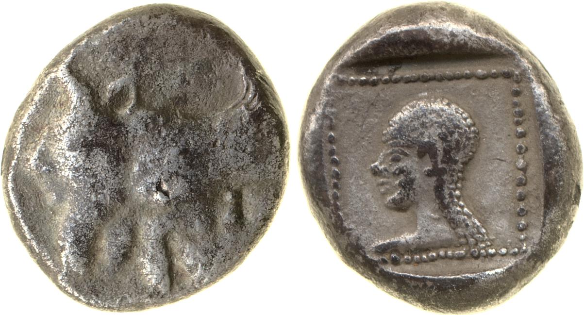 аверс Orou, Carian dynast Uncertain Carian mint G Konuk 2007a Type 1