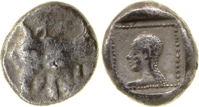 реверс Orou, Carian dynast Uncertain Carian mint G Konuk 2007a Type 1