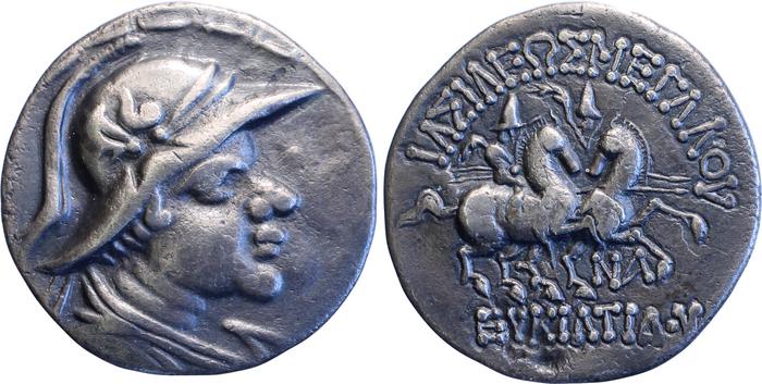 аверс Bactrian and Indo-Greek Coinage Eucratides I 29.1