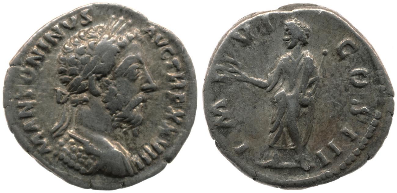 RIC III Marcus Aurelius 297, аверс, bm
