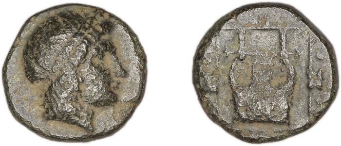 Colophon Kinns 1980 Period I.1, AE 1, реверс, bm