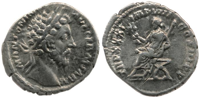 реверс RIC III Marcus Aurelius 379