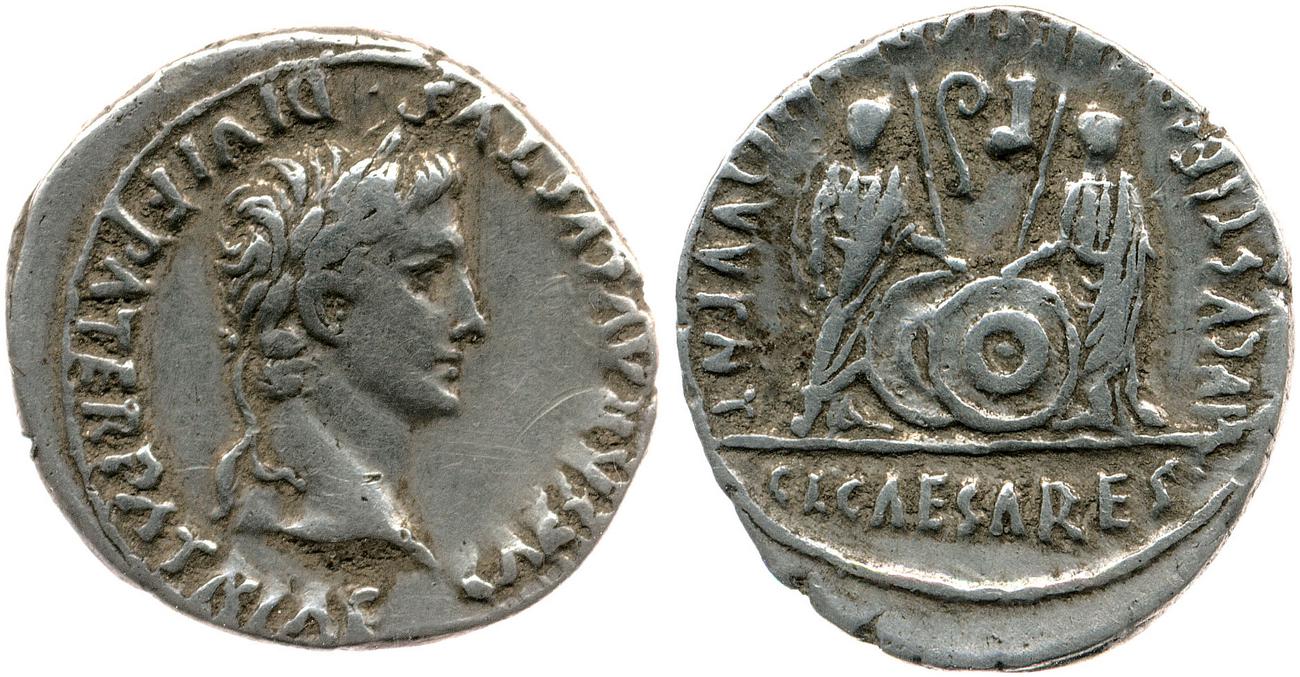RIC I (second edition) Augustus 210, аверс, bm