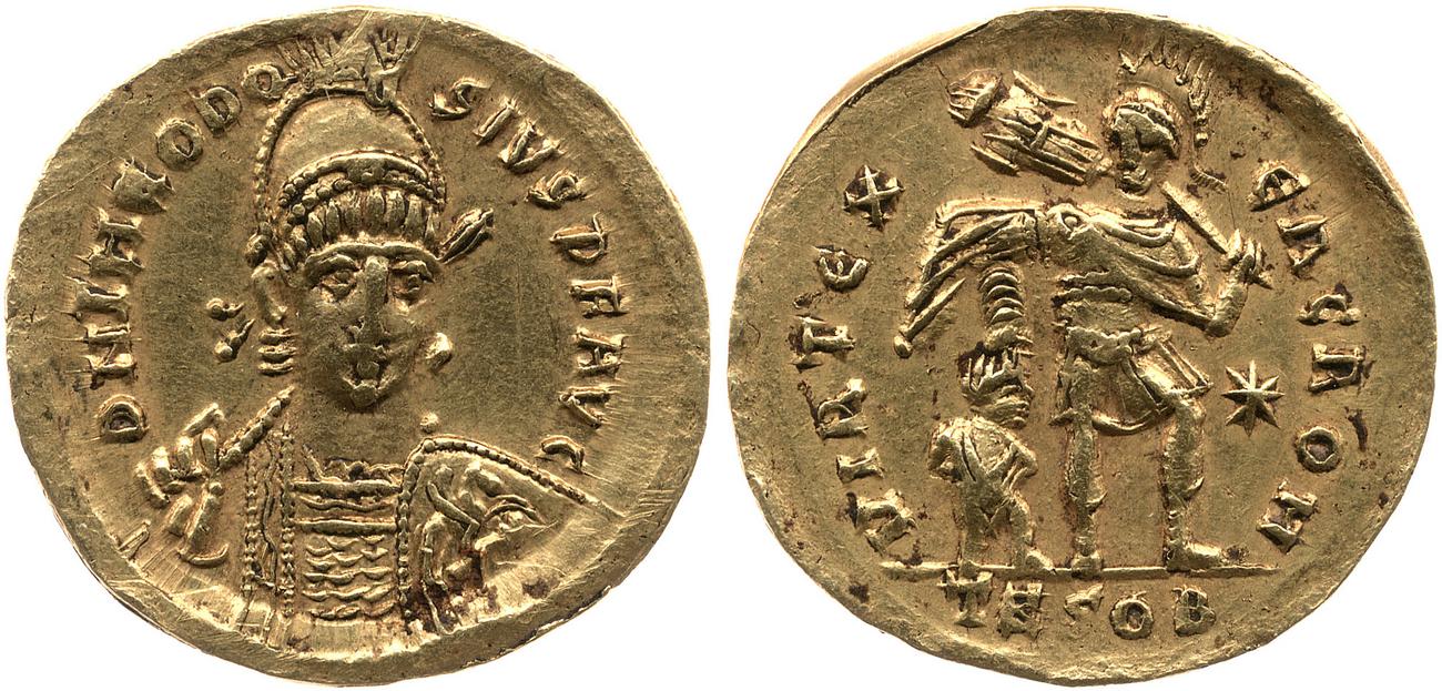 аверс RIC X Theodosius II (East) 367