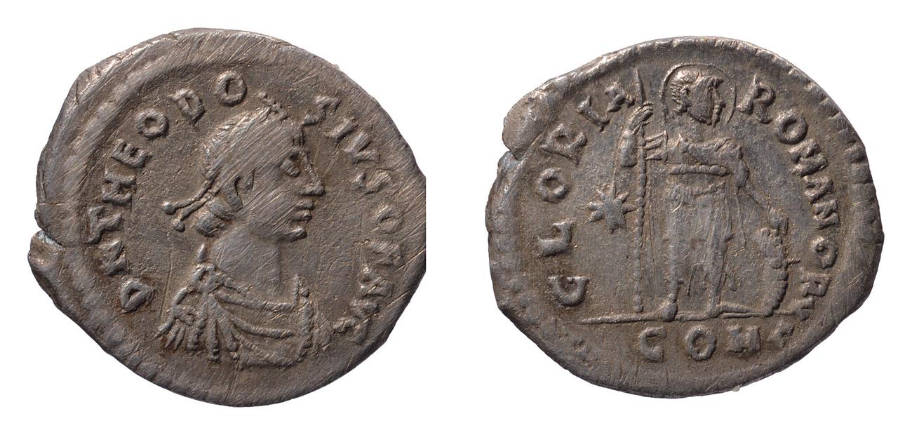 аверс RIC X Theodosius II (East) 377