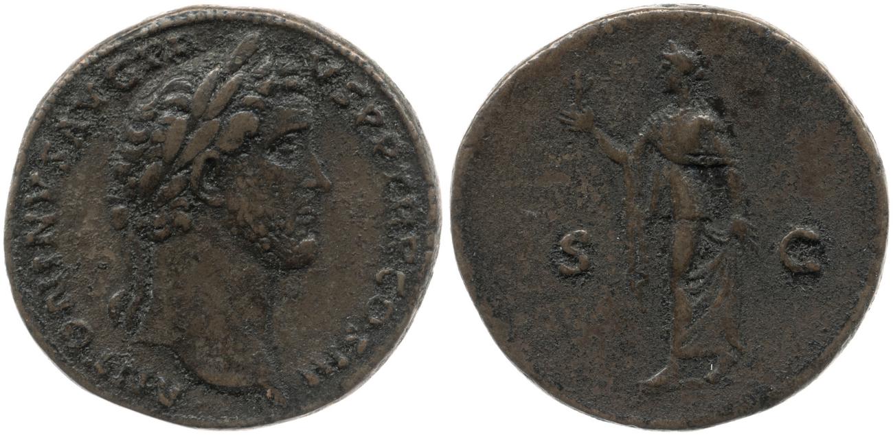 RIC III Antoninus Pius 626, аверс, bm