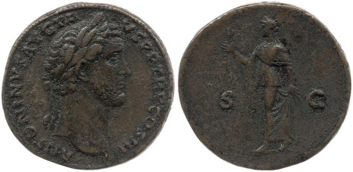 RIC III Antoninus Pius 626, реверс, bm