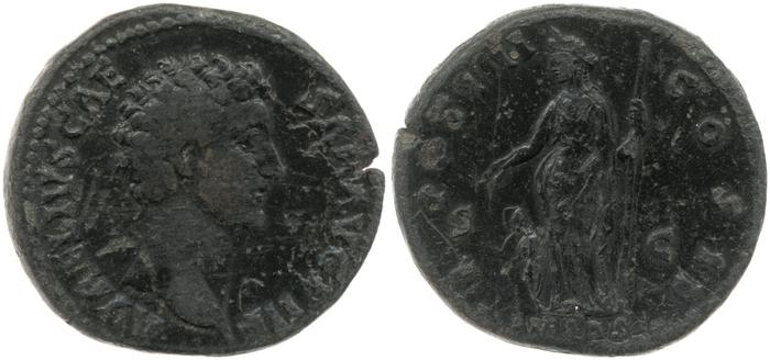 RIC III Antoninus Pius 1281A, реверс, bm