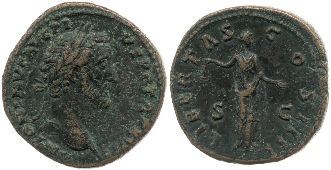 RIC III Antoninus Pius 928, аверс, bm
