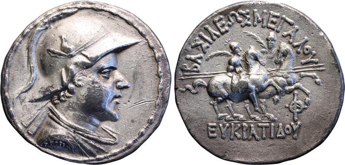 Bactrian and Indo-Greek Coinage Eucratides I 6.3, bm