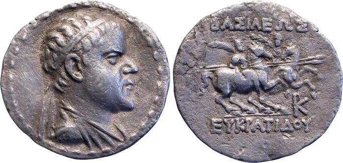 Bactrian and Indo-Greek Coinage Eucratides I 1.2, bm