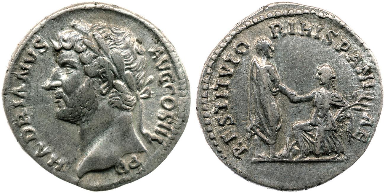 RIC II, Part 3 (second edition) Hadrian 1585, аверс, bm