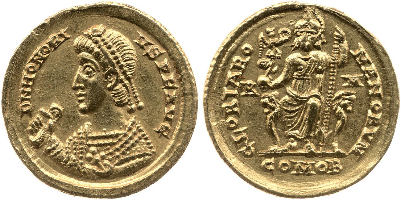 аверс RIC X Honorius 1255