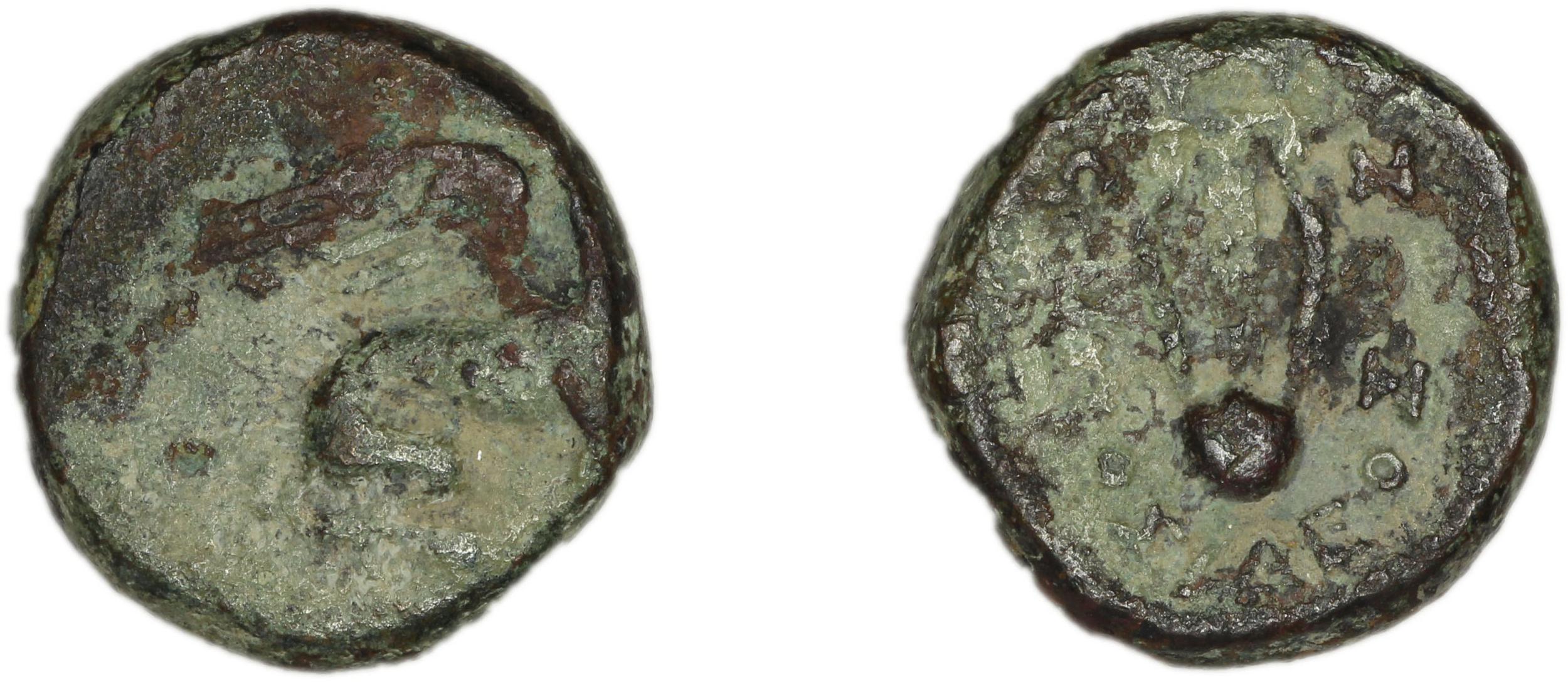 аверс Teos Kinns 1980 Period I.2, AE 7