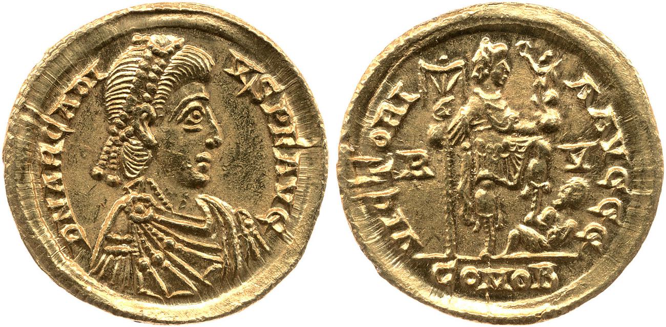 RIC X Honorius 1286, аверс, bm