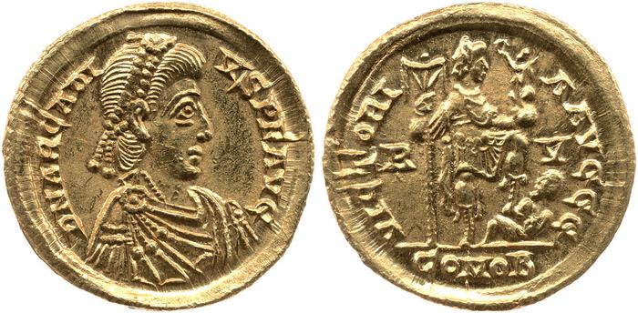 RIC X Honorius 1286, реверс, bm