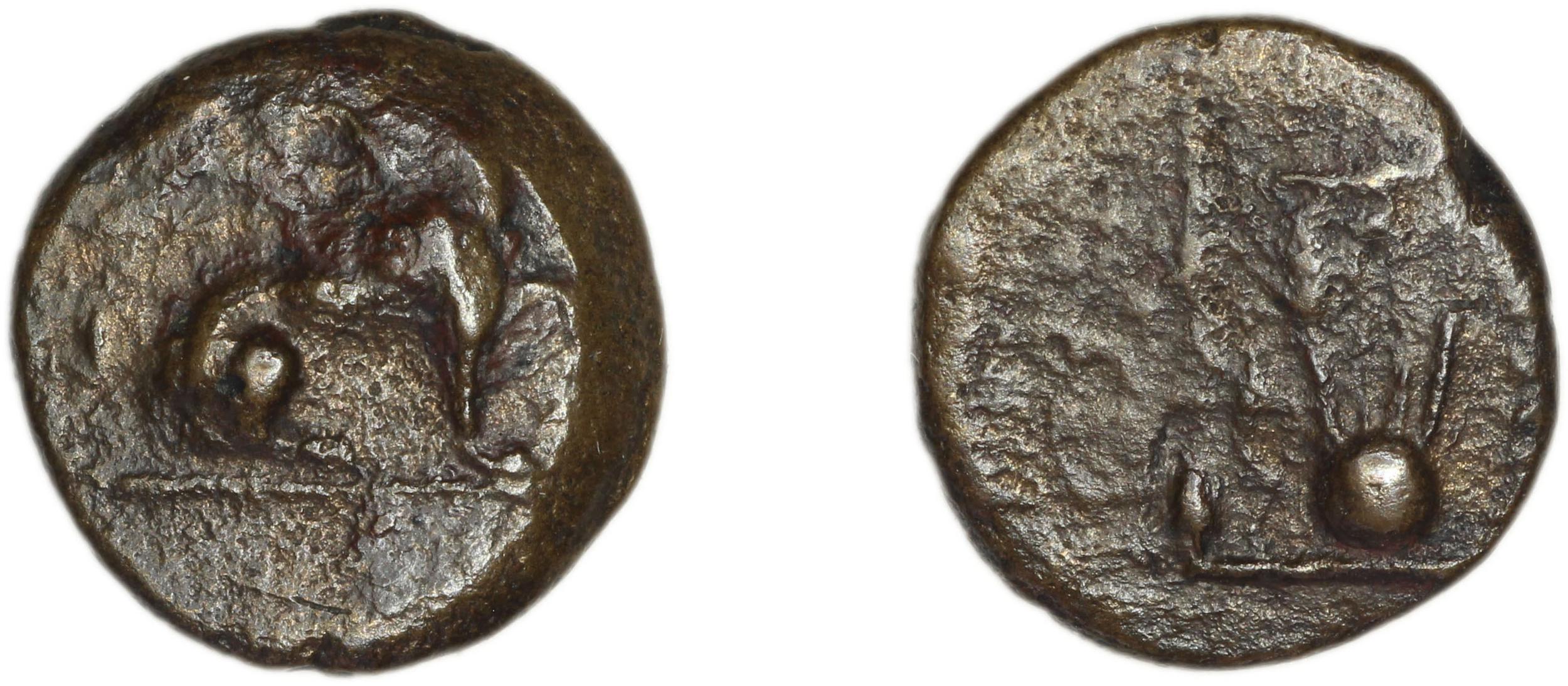 аверс Teos Kinns 1980 Period I.1, AE 2