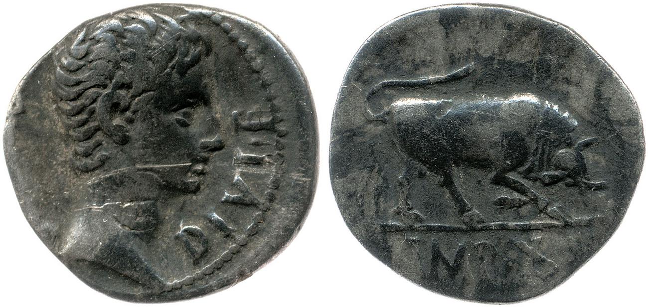 RIC I (second edition) Augustus 167A, аверс, bm