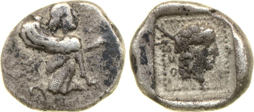 Orou, Carian dynast Uncertain Carian mint G Konuk 2007a Type 3, аверс, bm