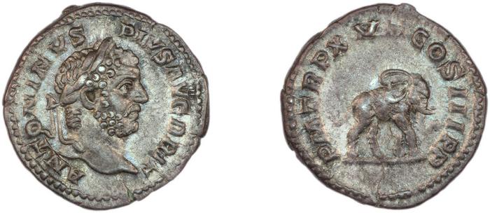 RIC IV Caracalla 199, реверс, bm