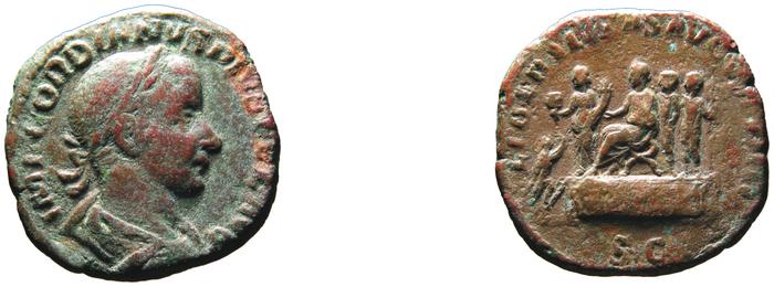 RIC IV Gordian III 317A, реверс, bm
