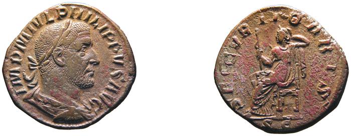 RIC IV Philip I 190, реверс, bm