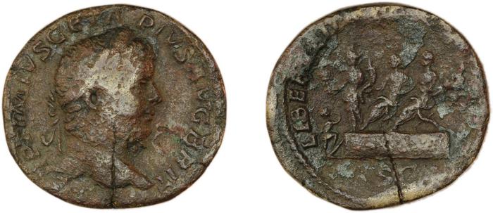 RIC IV Geta 185A, реверс, bm