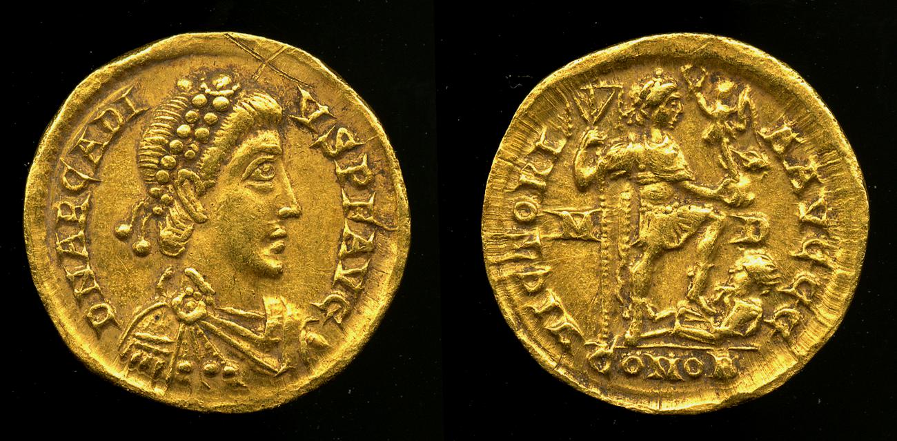 RIC X Honorius 1205, аверс, bm