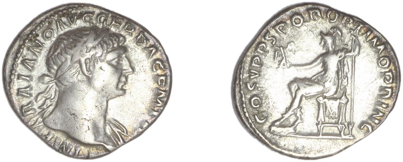 RIC II Trajan 116, obverse, bm