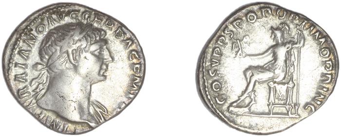 RIC II Trajan 116, reverse, bm