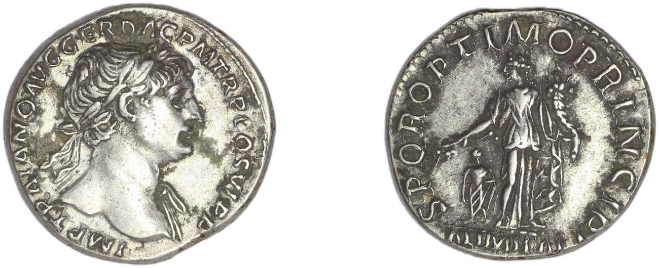 RIC II Trajan 243, аверс, bm