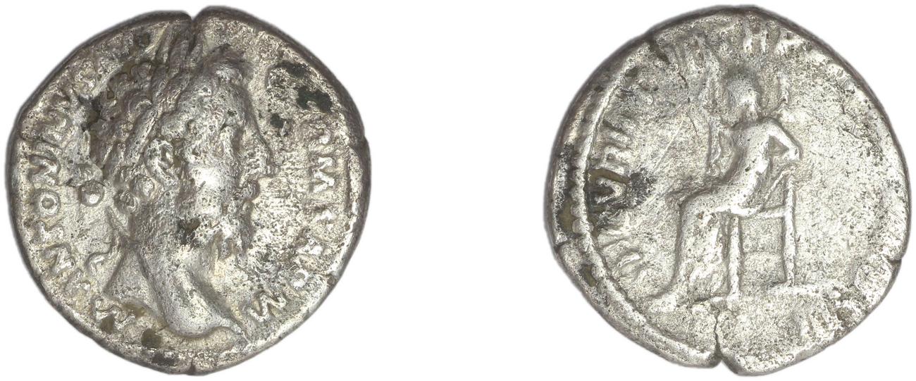 RIC III Marcus Aurelius 348, аверс, bm
