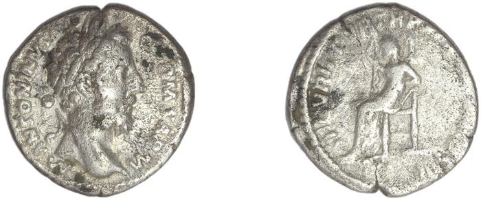 RIC III Marcus Aurelius 348, реверс, bm