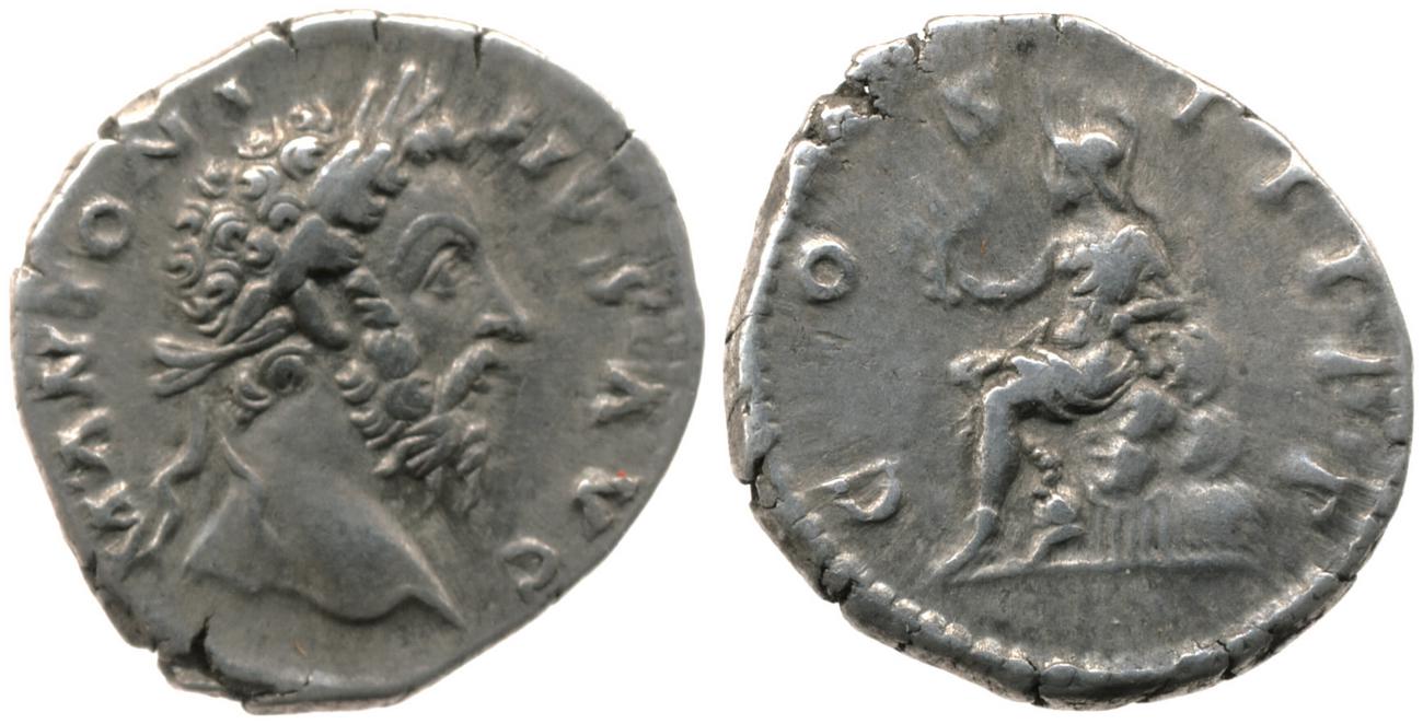 аверс RIC III Marcus Aurelius 421