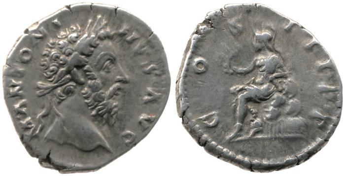 реверс RIC III Marcus Aurelius 421