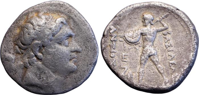 Antiochus Nicator of Bactria obv