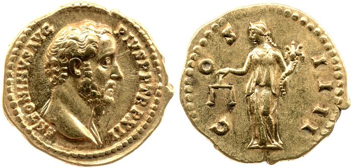 реверс RIC III Antoninus Pius 177a