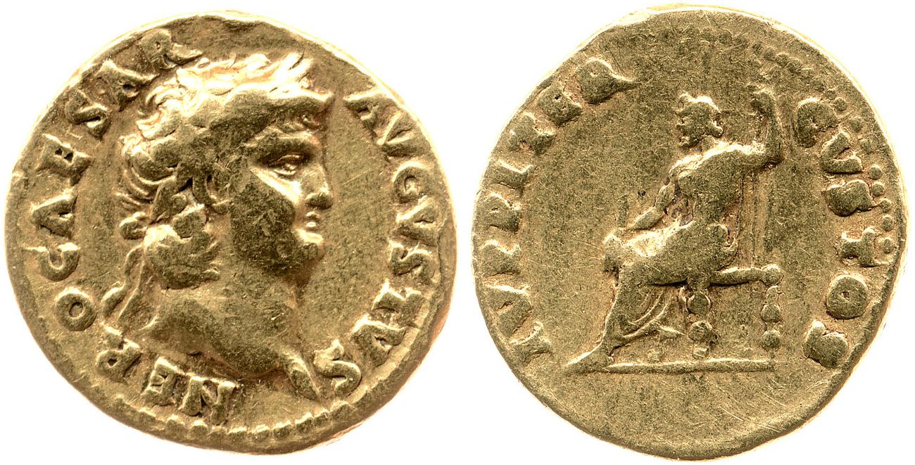 RIC I (second edition) Nero 52, аверс, bm
