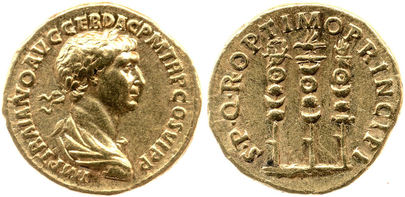 RIC II Trajan 294, аверс, bm