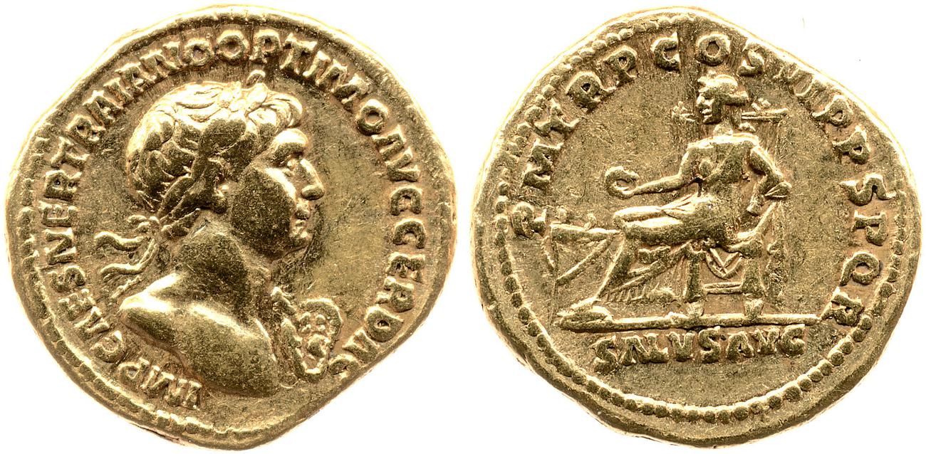 RIC II Trajan 368, аверс, bm
