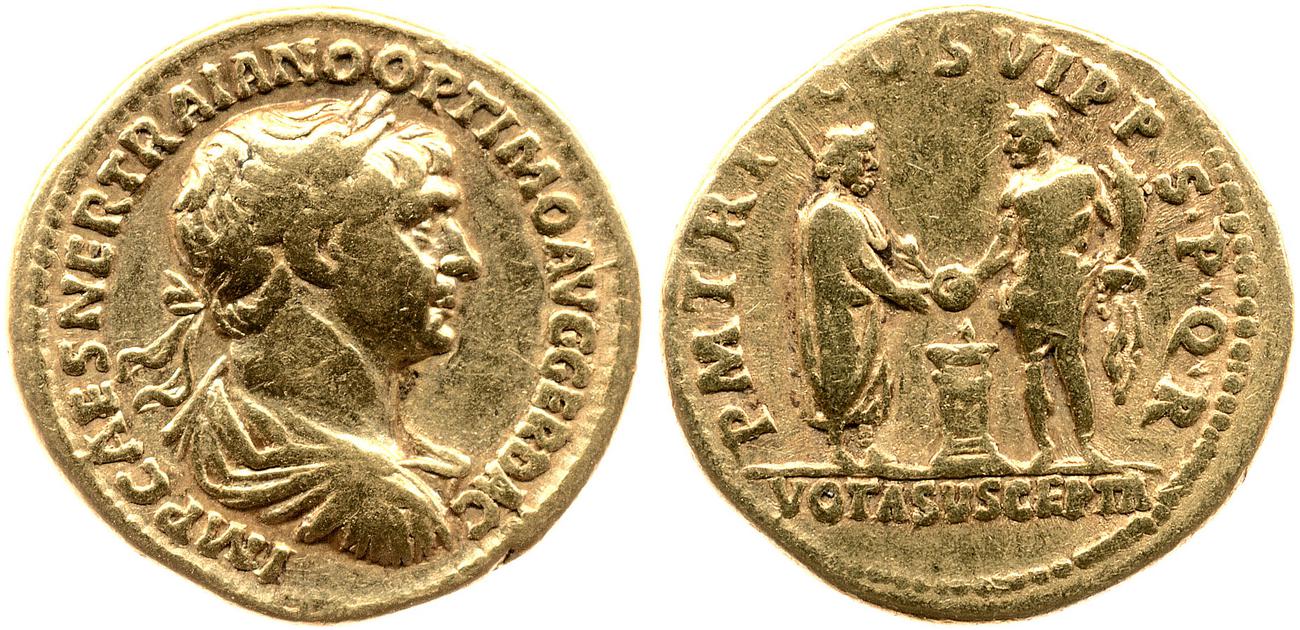 RIC II Trajan 374, аверс, bm