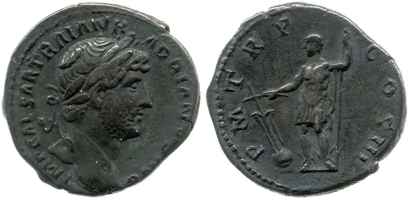 аверс RIC II, Part 3 (second edition) Hadrian 567